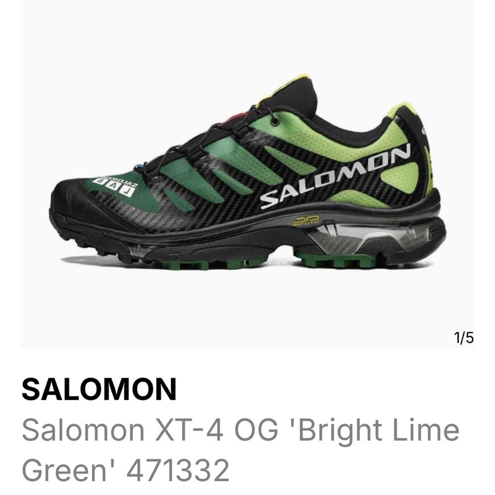 Salomon XT-6 OG Bright Green and Black